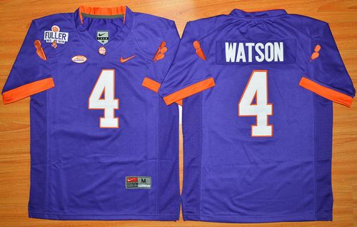 Tigers #4 Deshaun Watson Purple 1975-1978 Fuller Stitched Youth NCAA Jersey - Click Image to Close